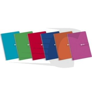 Enri Cuaderno espiral A5 | Cuadrícula 4 mm 60 g Tapa dura Surtido