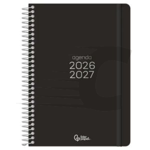 Agenda escolar A5 día | 2026 - 2027 | Negro