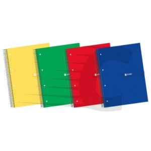 Enri Cuaderno espiral A4+ | Cuadrícula 5 mm Tapa dura Surtido