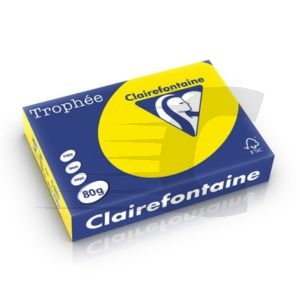 Clairefontaine amarillo fluorescente Papel de color 80 gramos A4 (500 hojas)
