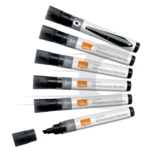 Nobo Rotuladores de tinta líquida | Punta biselada 4 mm Negro Surtido 10 unidades