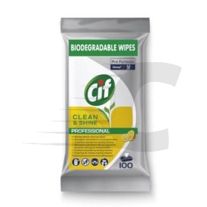 Cif Toallitas limpiadoras biodegradables Pro Fórmula | 100 unidades