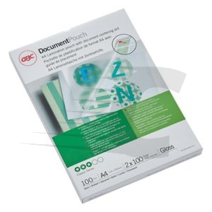 Fundas para plastificar A4 | GBC | Brillante | 2x100 micras | 100 unidades
