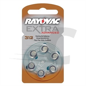 Rayovac 312 | pilas audífono | 6 unidades