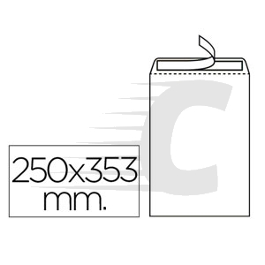 Sobres Papel Blanco | 250x353mm | 250u.