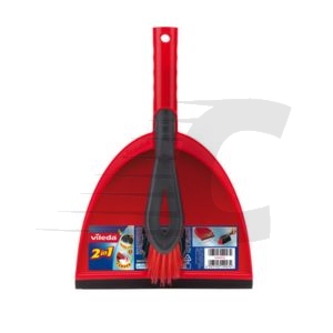 Vileda Recogedor y cepillo rojo | 1 set