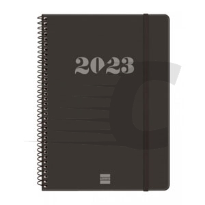 Agenda 2023 A5 | Semana vista | Espiral | Negro