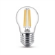 Bombilla Philips LED E27 | bola | filamento | luz cálida | 6,5W
