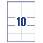 10 por pag. (105 mm x 57 mm)